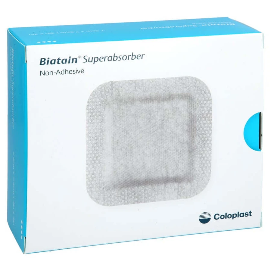 Biatain superabsorbente, sin adhesivo, 7,5 x 7,5 cm, paquete de 10 unidades