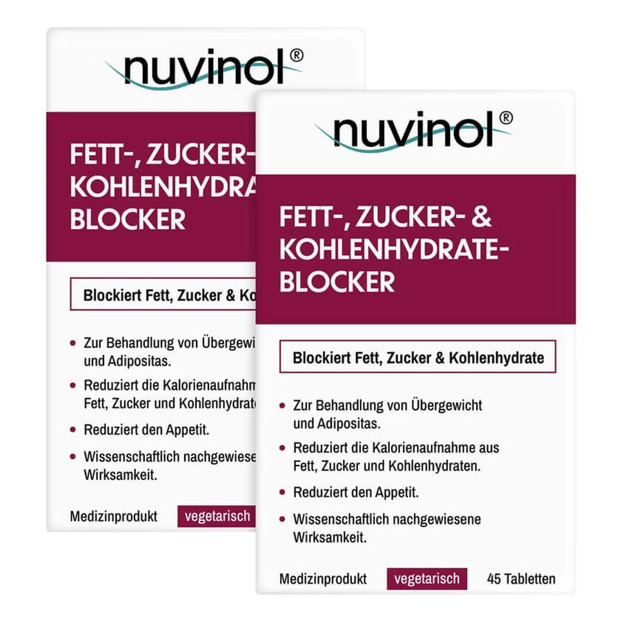 nuvinol Fat Blocker, lot de 2 (2 x 45 comprimés)