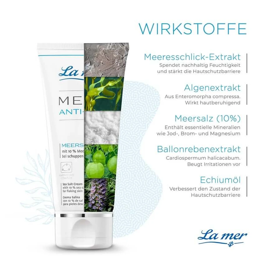 La mer MED+ ANTI-DRY Crème au sel marin sans parfum 50 ml