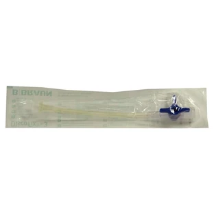 Zawór trójdrożny Discofix, niebieski, z wężem o długości 10 cm, 1 szt.