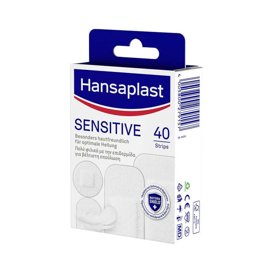 Hansaplast Sensitive pleisters, 40 stuks