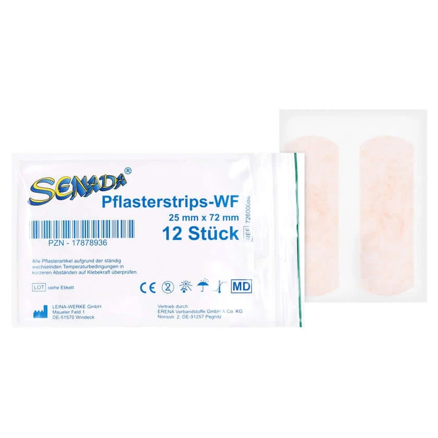 Senada pleisterstrips 25 x 72 mm, 12 stuks