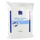 Gants de toilette en molleton, 16 x 23 cm, blancs, lot de 50