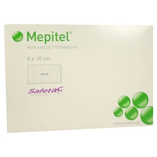 Benda in rete di silicone Mepitel, 8x10 cm, sterile, confezione da 5 pezzi