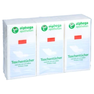 Alphega papieren zakdoekjes, 6 x 10 stuks
