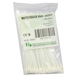 Watteträger Unsteril Kleiner Wattekopf 100 St