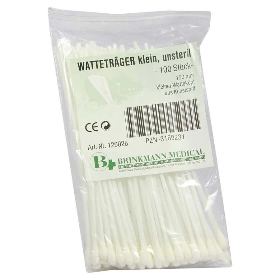 Watteträger Unsteril Kleiner Wattekopf 100 St