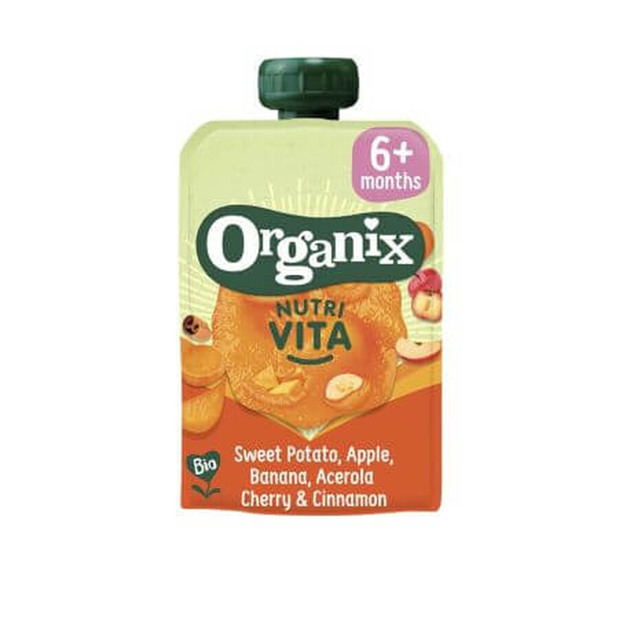 Buy Organic mashed sweet potato, apple, banana, acerola and cinnamon, +6 months, 100 g, Organix Organic mashed sweet potato, apple, banana, acerola and cinnamon, +6 months, 100 g, Organix