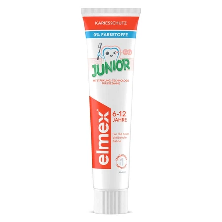 elmex Junior Toothpaste for Ages 6–12, 2 x 75 ml
