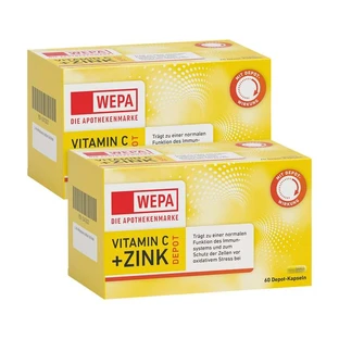 WEPA Vitamin C + Zinc Extended-Release Double Pack, 2 x 60 tablets