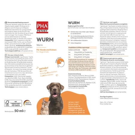 PHA WURM für Hunde und Katzen 50 ml