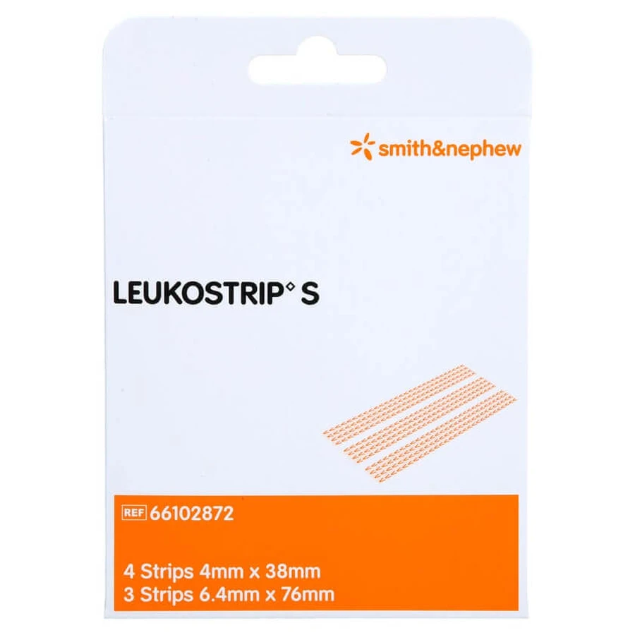 Leukostrip S wondsluitingsstrips, 2 vellen (elk 2 strips)