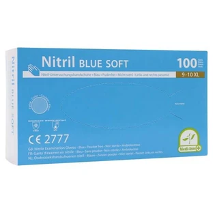 Disposable Nitrile Gloves, XL, Blue, 100 Count