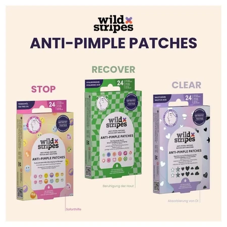 Wild Stripes Anti-Acne Patches Smile Stop, 24 Count