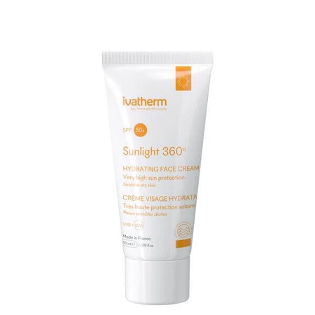 Crème hydratante pour le visage avec protection solaire SPF 50+ Sunlight, 50 ml, Ivatherm