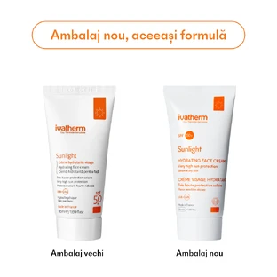 Crème hydratante pour le visage avec protection solaire SPF 50+ Sunlight, 50 ml, Ivatherm