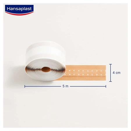Hansaplast Classic Adhesive Bandage Roll, 5 m x 4 cm, 1 roll