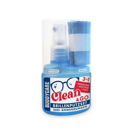 BUDDYCARE Clean & Go 3-in-1 Eyeglass Cleaning Kit, 30 ml