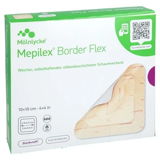 Mepilex Border Flex Schaumverb.haft.10x10 Cm 10 St