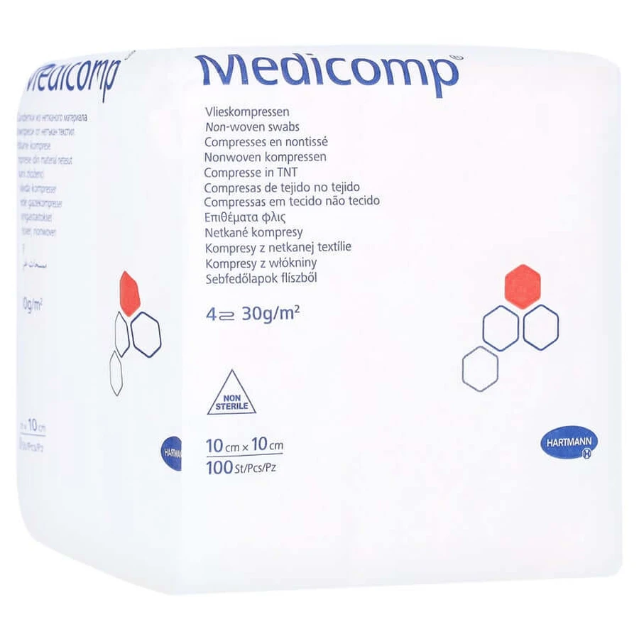Medicomp, non-sterile, 10x10 cm, 100 pieces