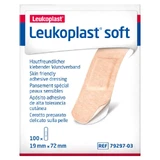 Leukoplast Soft Adhesive Strips, 19x72 mm, 100 Count