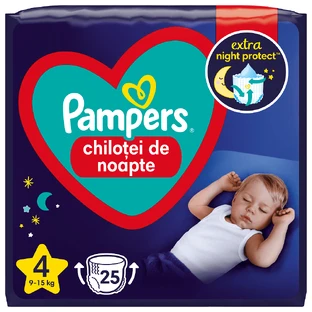 Stop&amp;Protect night nappies, No.4, 9-15 kg, 25 pcs, Pampers