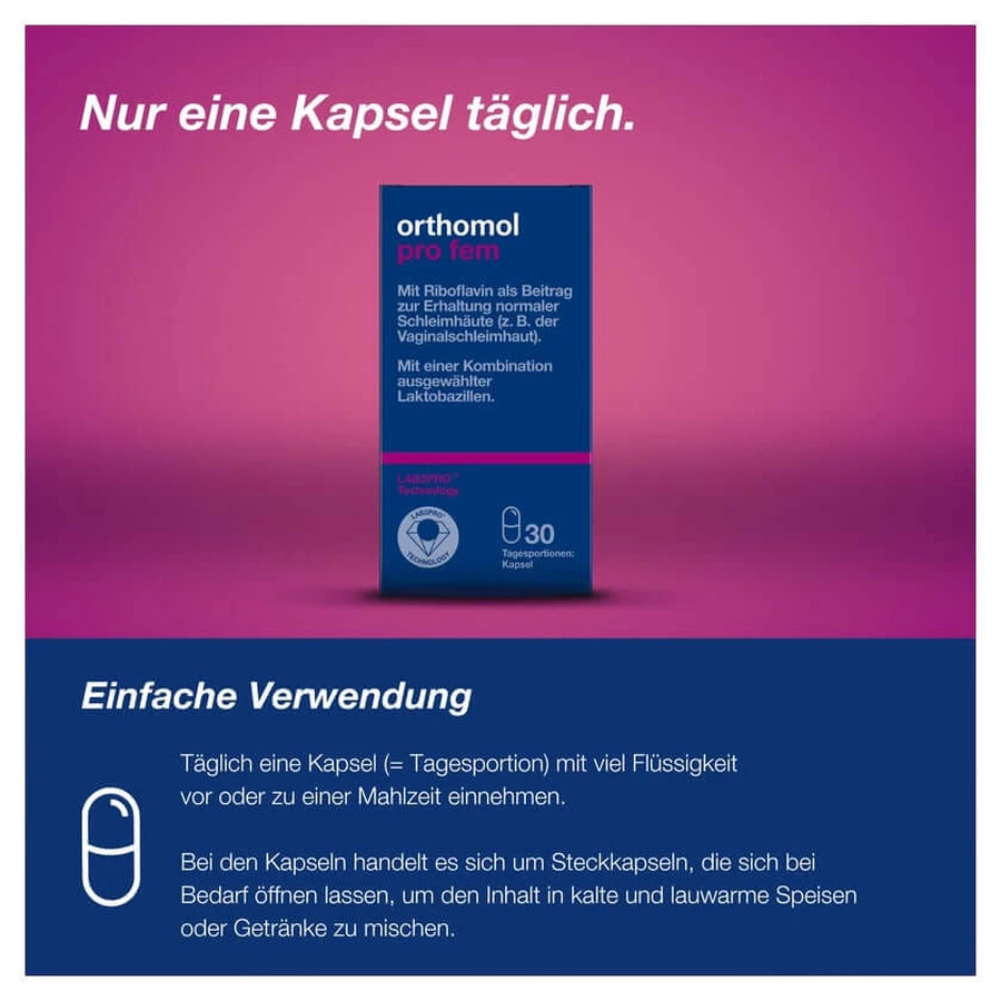 Orthomol Pro Fem-capsules, 30 stuks