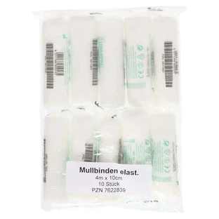 Mullbinden 10 cmx4 m elastisch 10 St