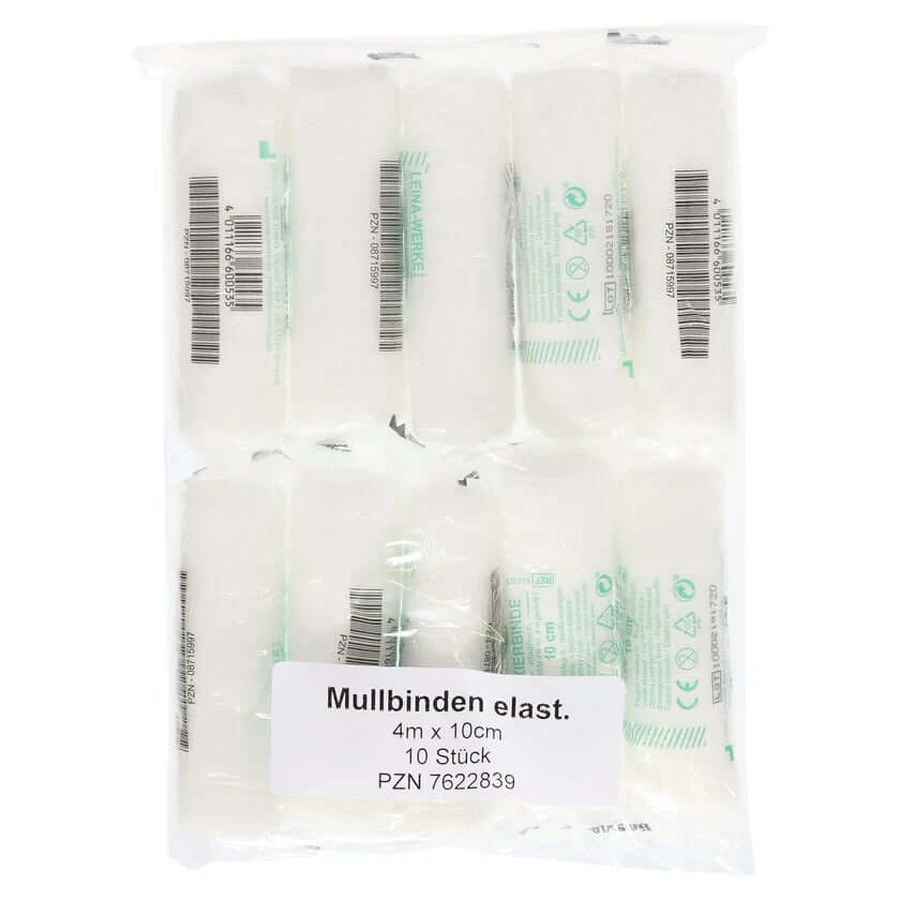 Mullbinden 10 cmx4 m elastisch 10 St