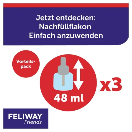 FELIWAY Friends, paquete económico de 3 x 48 ml