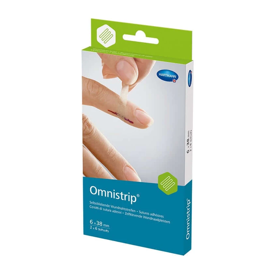 Omnistrip Adhesive Wound Strips 6 x 38 mm >Pharmacy Pack, 2 pcs