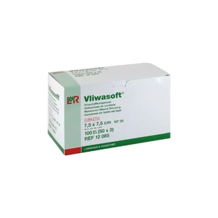 Vliwasoft Non-Woven Compresses, Non-Sterile, 7.5 x 7 cm, 100 Count