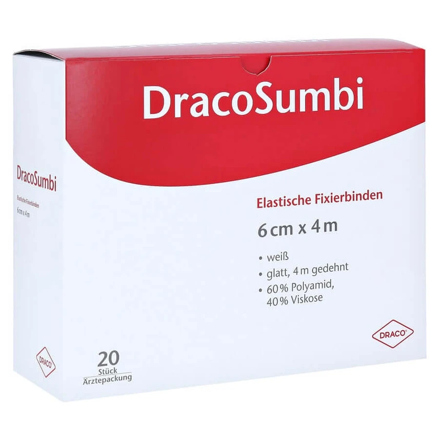Dracosumbi Fixierbinde 6 cmx4 m weiß 20 St