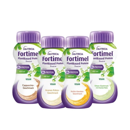 Fortimel Proteína vegetal 2 kcal, paquete surtido de 8 x 4 x 200 ml