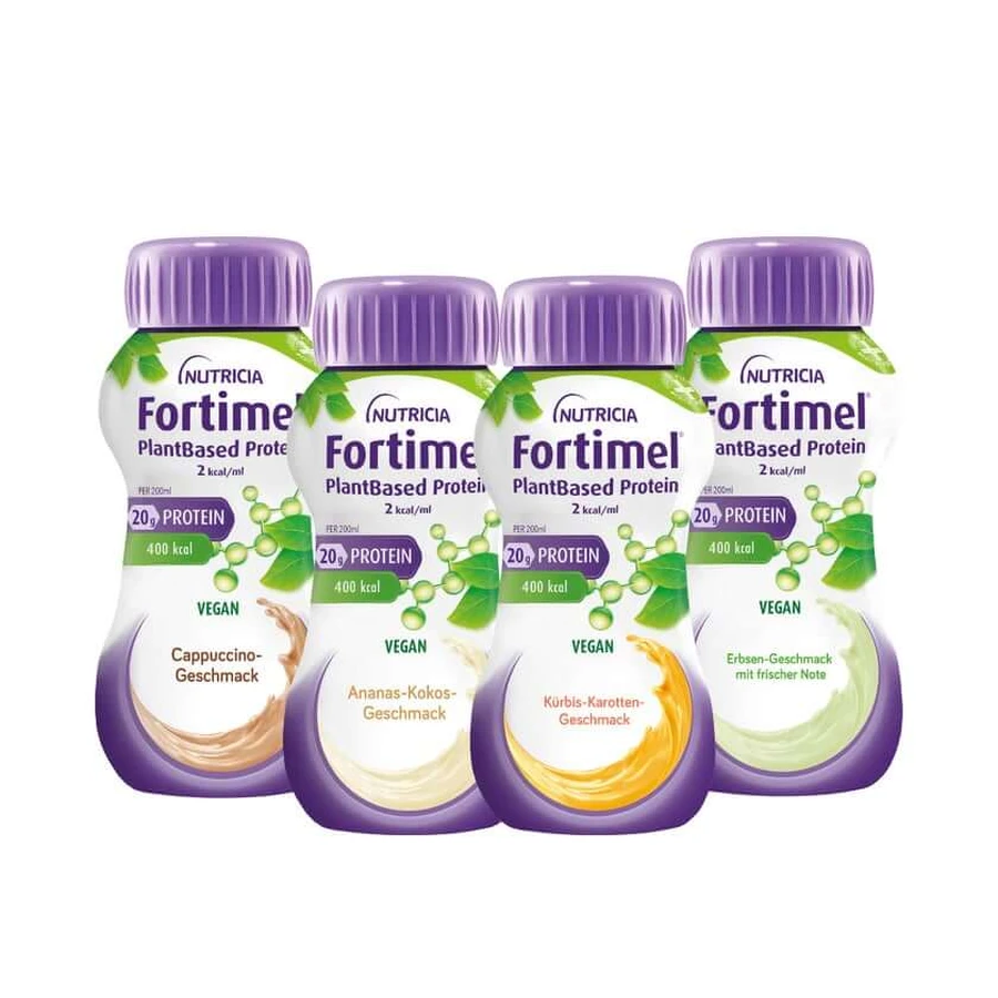 Fortimel Proteína vegetal 2 kcal, paquete surtido de 8 x 4 x 200 ml