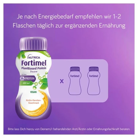 Fortimel Proteína vegetal 2 kcal, paquete surtido de 8 x 4 x 200 ml