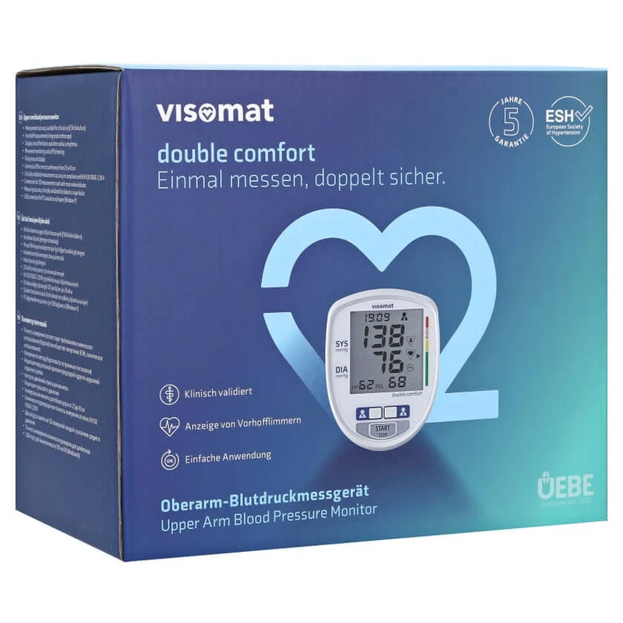 Visomat Double Comfort Upper Arm Blood Pressure Monitor, 1 unit