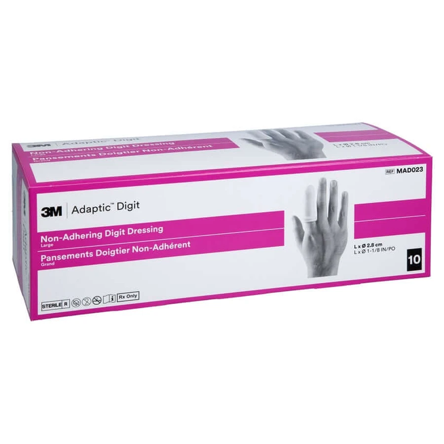Adaptic vingerverband, 2,8 cm, groot, 10 stuks