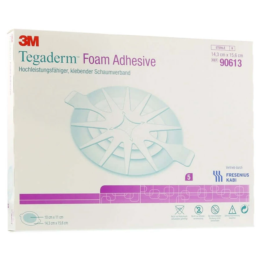 Tegaderm Foam Adhesive FK, 14,3 x 15,6 cm, paquet de 5