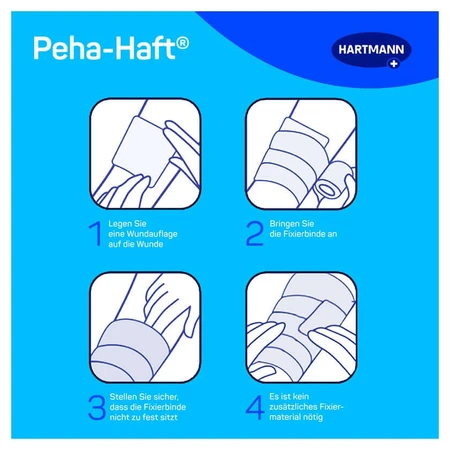 Peha Adhesive Fixation Bandage, Latex-Free, 8 cm x 4 m, 1 piece