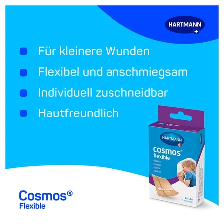 Cosmos Flexible: vendaje elástico de 6 cm x 1 m, 1 unidad