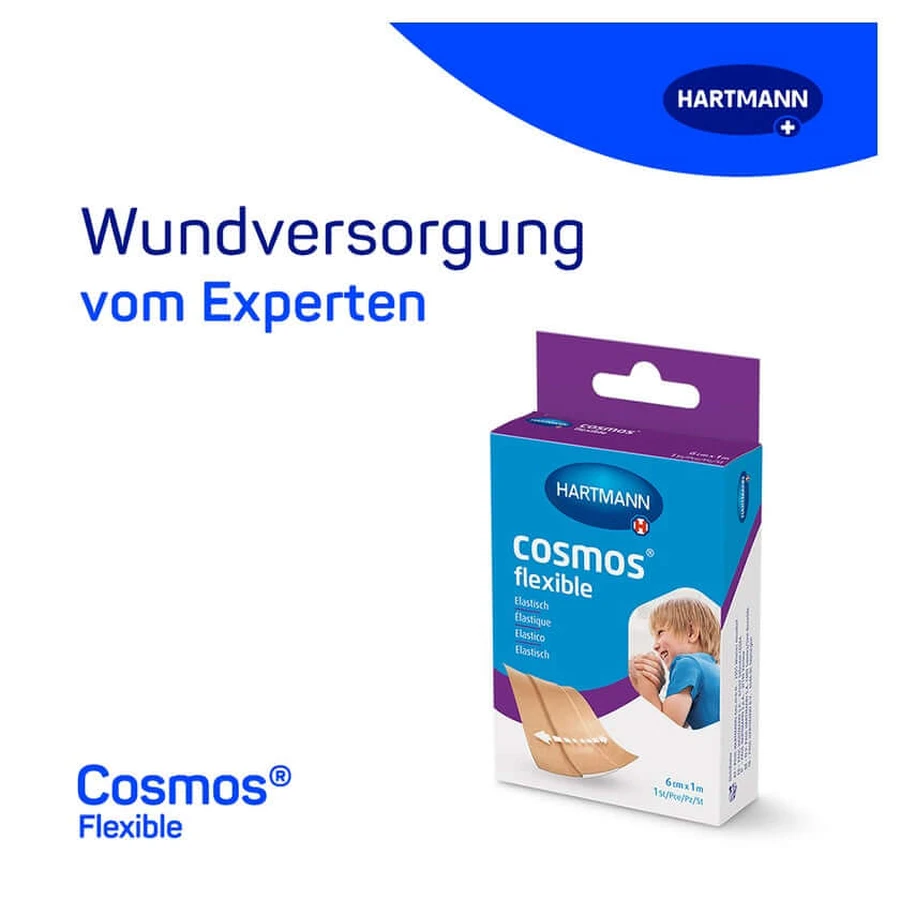 Cosmos Flexible: vendaje elástico de 6 cm x 1 m, 1 unidad