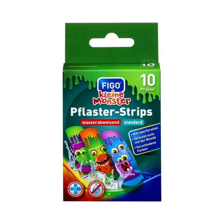 Pansements Figo pour enfants : Little Monsters (paquet de 10)
