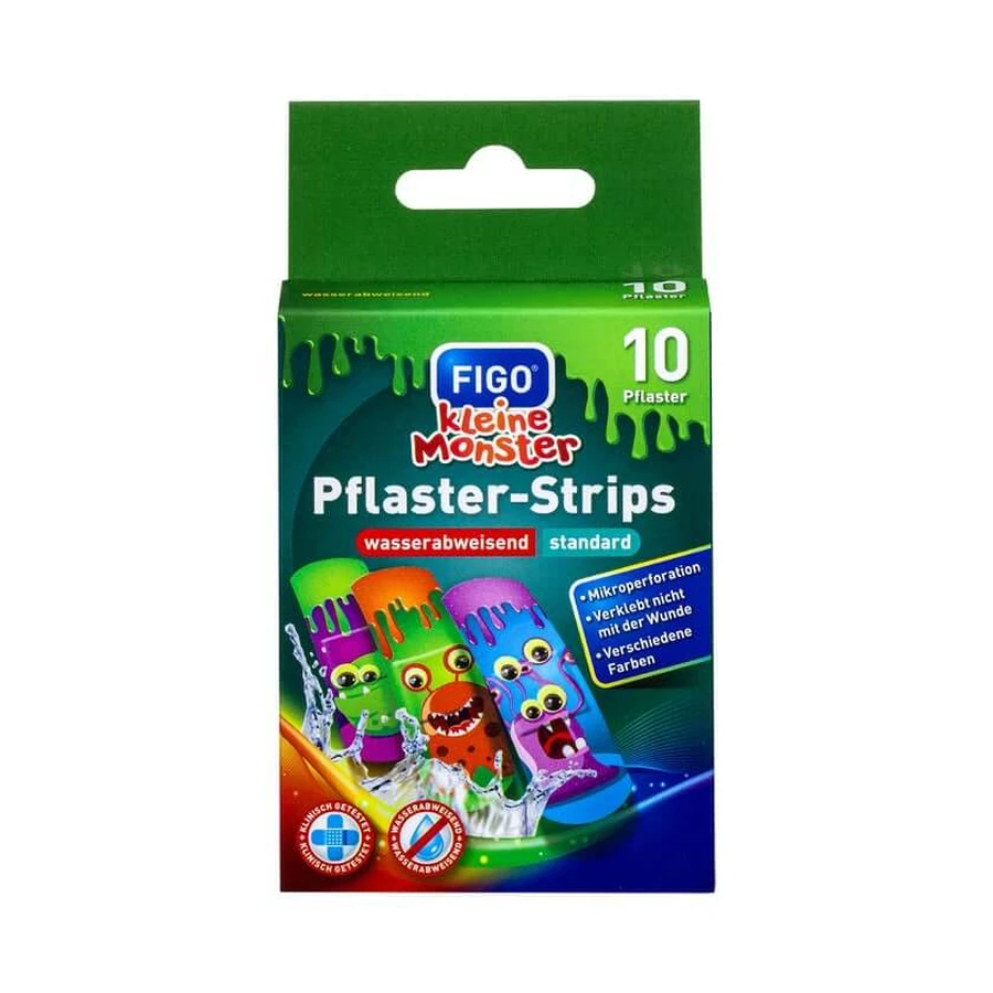 Pansements Figo pour enfants : Little Monsters (paquet de 10)