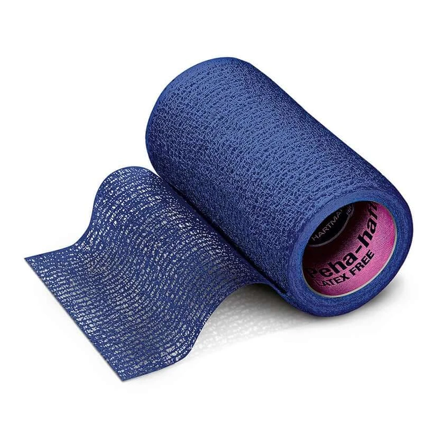 Pansement adhésif coloré PEHA-HAFT, sans latex, 8 cm x 4 m, bleu, 1 pièce