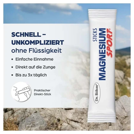 Dr. Böhm Bâtonnets de magnésium pour le sport, 20 x 1,5 g