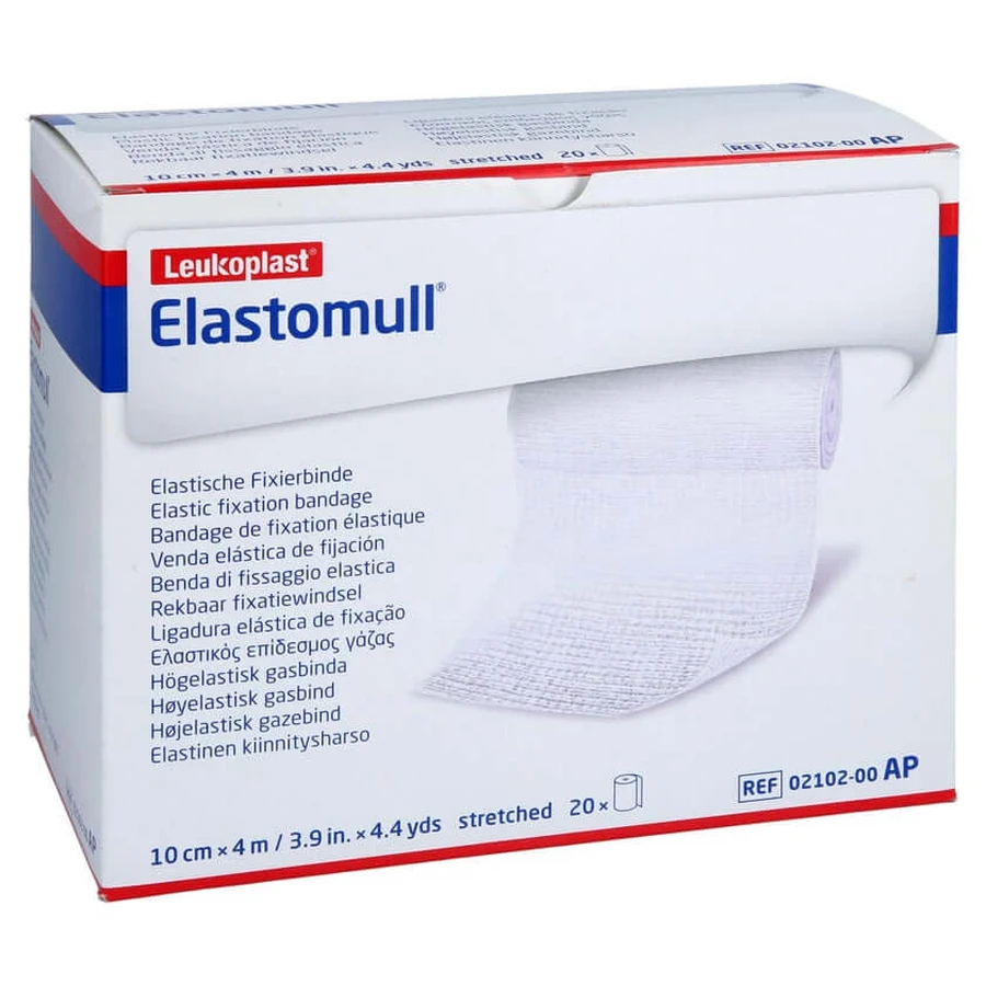 Vendaje elástico de fijación Elastomull, 10 cm x 4 m, 2102, 20 unidades