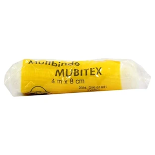 Mubitex gaasverband, 8 cm, per stuk verpakt in cellofaan, 1 stuk