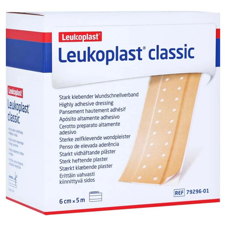 Apósito adhesivo Leukoplast Classic, 6 cm x 5 m, 1 rollo