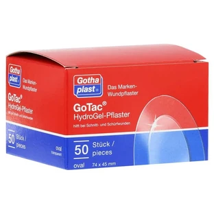 Cerotti in idrogel Gotac, 74 x 45 mm, ovali, confezione da 50 pezzi